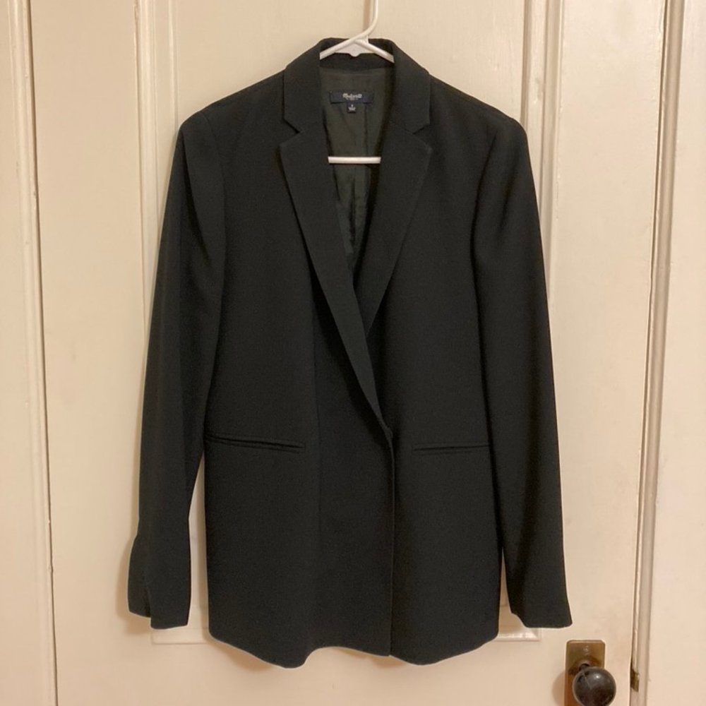 Madewell Lycée Drapey Blazer in Black